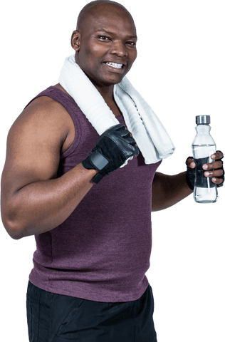 Fit African American Man Exercising with Barbell Doing Workout