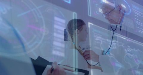 Pediatric checkup with digital interface and advanced technology