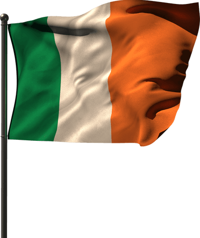 transparent waving irish flag on metal pole - Download Free Stock Videos Pikwizard.com