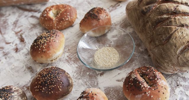 Homemade Multi-Grain Bread and Rolls with Seeds - Download Free Stock Images Pikwizard.com