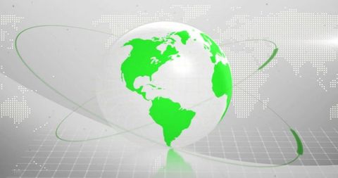 Global Network Connectivity with Digital Green Globe - Download Free Stock Images Pikwizard.com