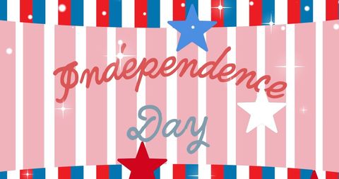 Independence Day Celebration Banner with Patriotic Colors