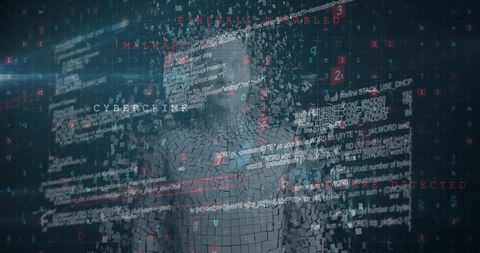 Digital Human with Data Streams and Cybersecurity Elements - Download Free Stock Images Pikwizard.com