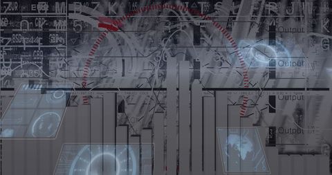 Digital Interface with Scanning Scopes and Data Visualization - Download Free Stock Images Pikwizard.com