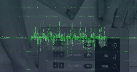 Financial Data Processing Animation with Tablet Interaction