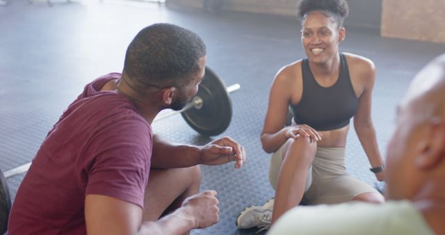 Group of diverse friends relaxing after gym workout - Download Free Stock Images Pikwizard.com