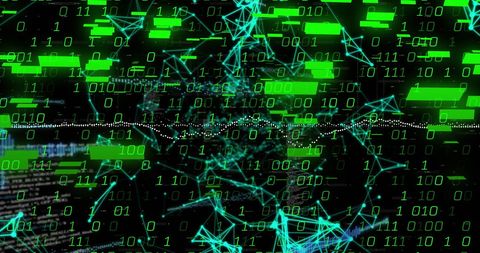 Abstract Digital Interface with Binary Code and Lines - Download Free Stock Images Pikwizard.com