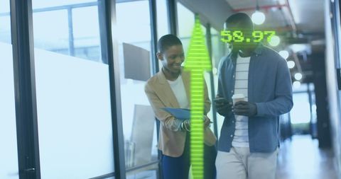 Business Professionals Analyzing Financial Growth Together