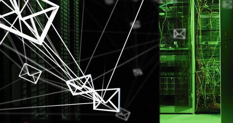 Digital communication networks over computer servers