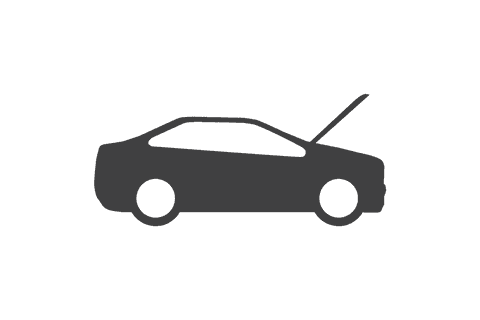 gray car silhouette with open hood transparent background - Download Free Stock Videos Pikwizard.com