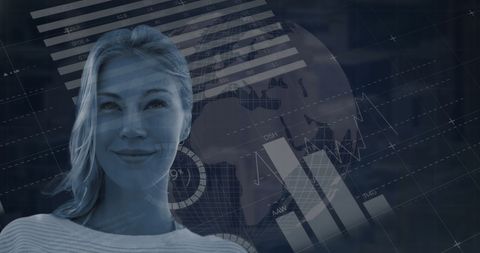Innovative Digital Interface with Confident Businesswoman - Download Free Stock Images Pikwizard.com