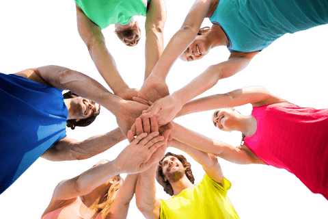 transparent friendship huddle with diverse group of friends - Download Free Stock Videos Pikwizard.com