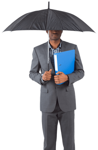 businessman holding confidential file file under transparent umbrella - Download Free Stock Videos Pikwizard.com