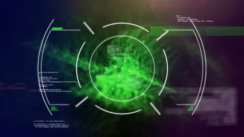 Futuristic Digital Interface with Green Light Scanning
