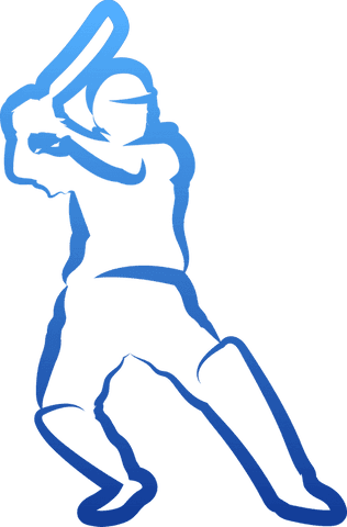 transparent blue outline of cricketer in batting pose with bat and helmet - Download Free Stock Videos Pikwizard.com