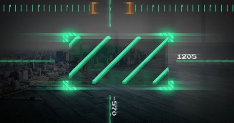 futuristic hud interface scanning waterfront cityscape - Download Free Stock Images Pikwizard.com