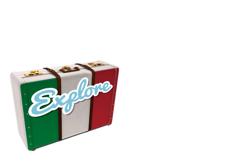 Stylish Transparent Suitcase with Italian Flag and Explore Text - Download Free Stock Videos Pikwizard.com