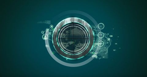 Abstract High-Tech Financial Data Concept with Moving Circles - Download Free Stock Images Pikwizard.com