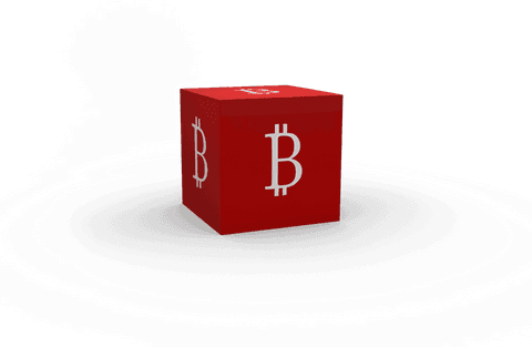red transparent cube displaying bitcoin logo on all sides - Download Free Stock Videos Pikwizard.com