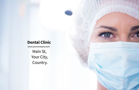 Professional Dentist Wearing Surgical Mask in Medical Environment
