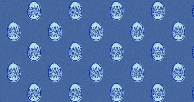 Blue Easter Eggs Moving in Seamless Pattern on Blue Background - Download Free Stock Images Pikwizard.com