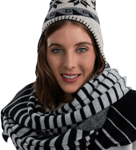 smiling young woman in winter scarf and knitted hat isolated on transparent background - Download Free Stock Videos Pikwizard.com