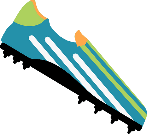 Graphic soccer cleat isolated on transparent background for sports designs