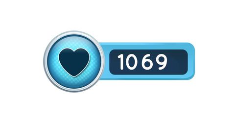 Social Media Likes Counter Showing 1069 on Blue Interface - Download Free Stock Images Pikwizard.com