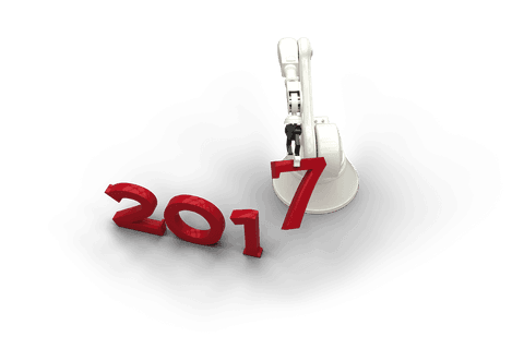 robot hand constructing transparent 2017 numbers - Download Free Stock Videos Pikwizard.com