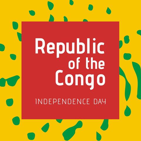 Colorful republic of the congo independence day celebration design