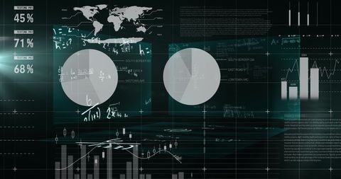 Digital Interface Displaying Data Analysis and Mathematical Equations - Download Free Stock Images Pikwizard.com