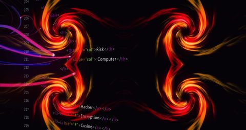 Abstract Data Processing with Neon Light Patterns - Download Free Stock Images Pikwizard.com