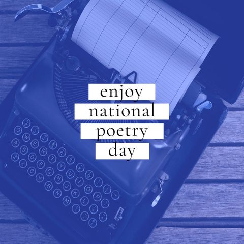 vintage typewriter celebrates national poetry day - Download Free Stock Templates Pikwizard.com