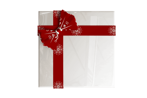 Transparent Gift Box with Red Bow and Snowflake Pattern - Download Free Stock Videos Pikwizard.com