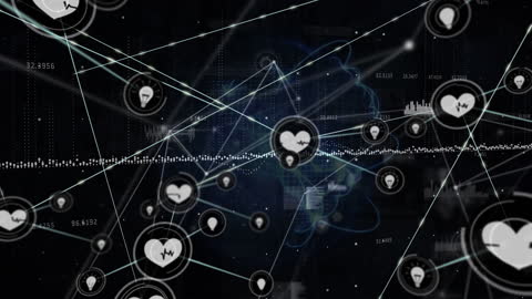 Complex Data Network Connections and Interface Animation