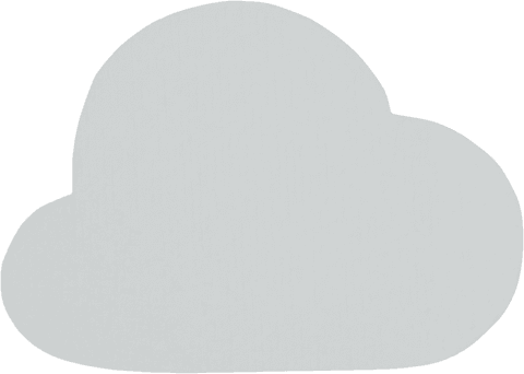 Cloud Icon on Transparent Background for Network Design