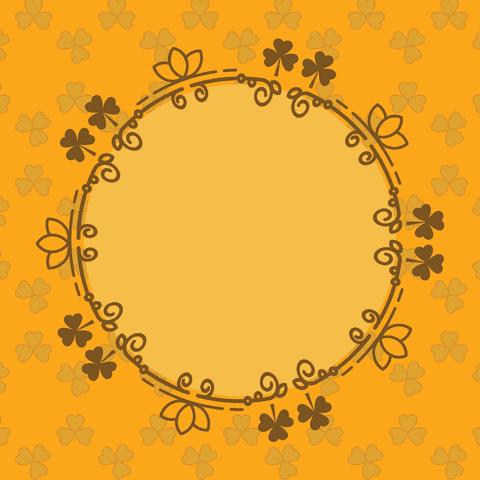 Transparent St. Patrick's Day Frame with Clover Pattern - Download Free Stock Videos Pikwizard.com
