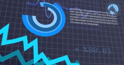 Digital Interface Displaying Statistical Data on Grid Network Background - Download Free Stock Images Pikwizard.com