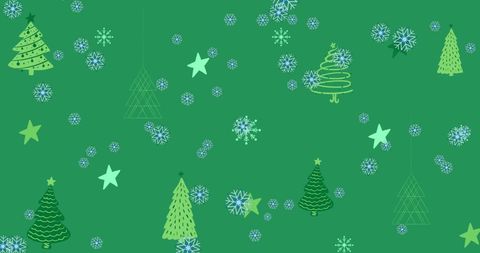 Festive Christmas Pattern with Trees, Stars, and Snowflakes - Download Free Stock Images Pikwizard.com