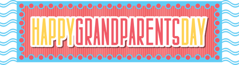 Colorful Happy Grandparents Day Illustration on Transparent Background