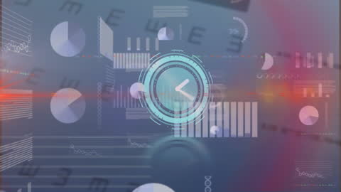 Data Visualization with Digital Clock Interface