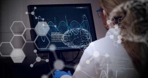 Scientist Analyzing Digital Brain Data in High-Tech Laboratory - Download Free Stock Images Pikwizard.com