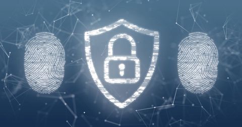 Digital Security Concept with Padlock and Fingerprints - Download Free Stock Images Pikwizard.com