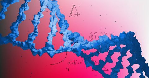 abstract dna strand with mathematical formulas - Download Free Stock Images Pikwizard.com