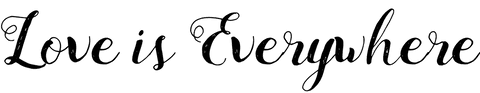 Love is everywhere text on transparent background