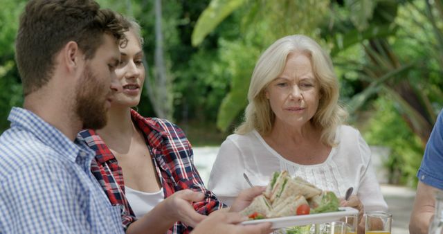 Family Celebrating with Outdoor Picnic Meal - Download Free Stock Images Pikwizard.com