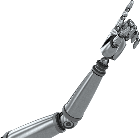 transparent robotic arm pointing forward with mechanical hand - Download Free Stock Videos Pikwizard.com