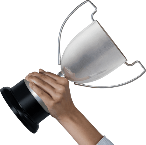 woman lifting silver trophy transparent celebration symbol - Download Free Stock Videos Pikwizard.com