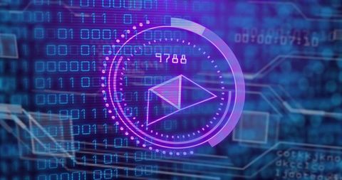 digital interface with email icon hologram on binary code background - Download Free Stock Images Pikwizard.com