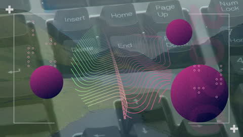 Abstract Digital Art of Keyboard and Geometric Shapes